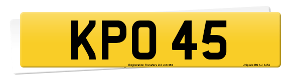 Registration number KPO 45